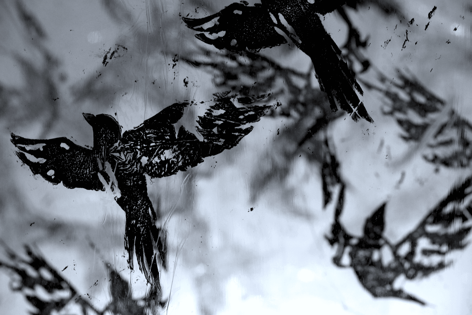 Experimental printing medium, printing on transparent for depth emulation.
